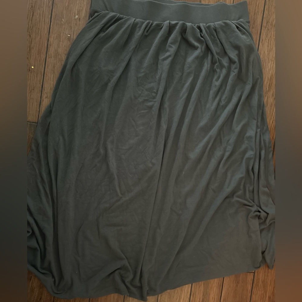 Zenana Outfitters Charcoal Maxi Skirt